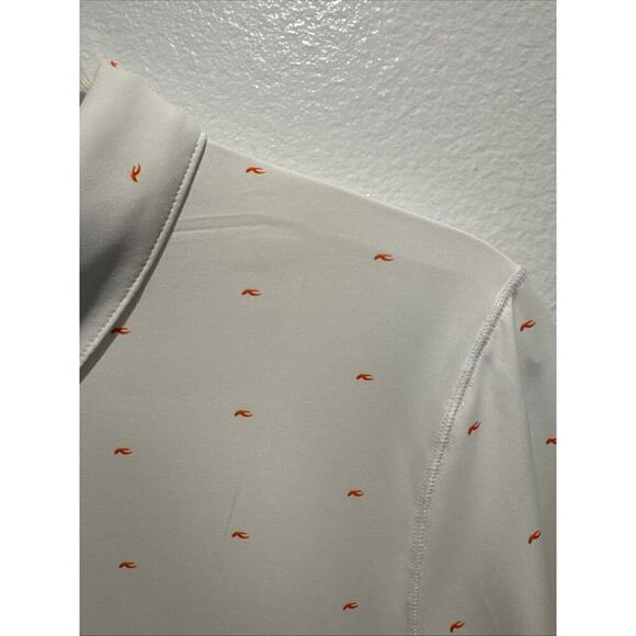 KJUS Women’s Size 38 Dana Pointed Long Sleeve Polo Shirt White Orange READ - Picture 4 of 11
